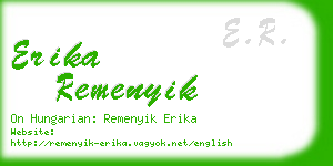 erika remenyik business card